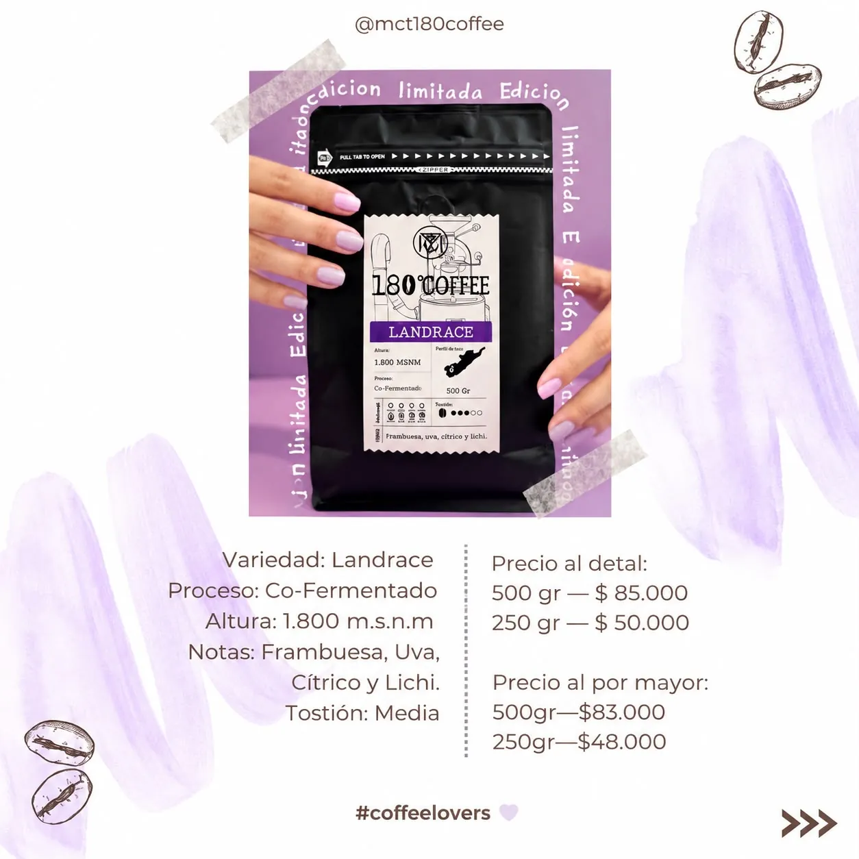 Landrace de MCT 180° Coffee