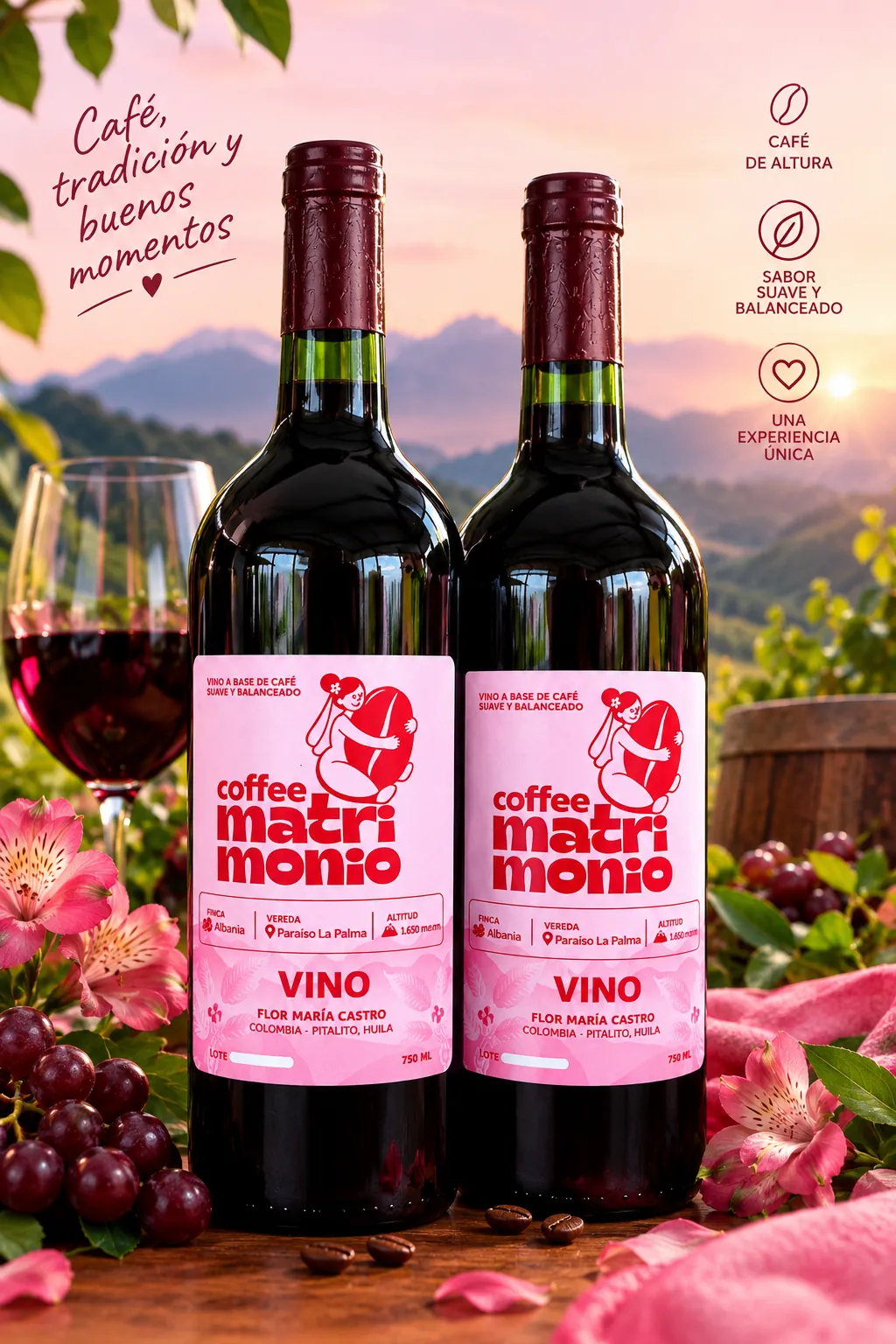 Vino a base de café de Café el Matrimonio