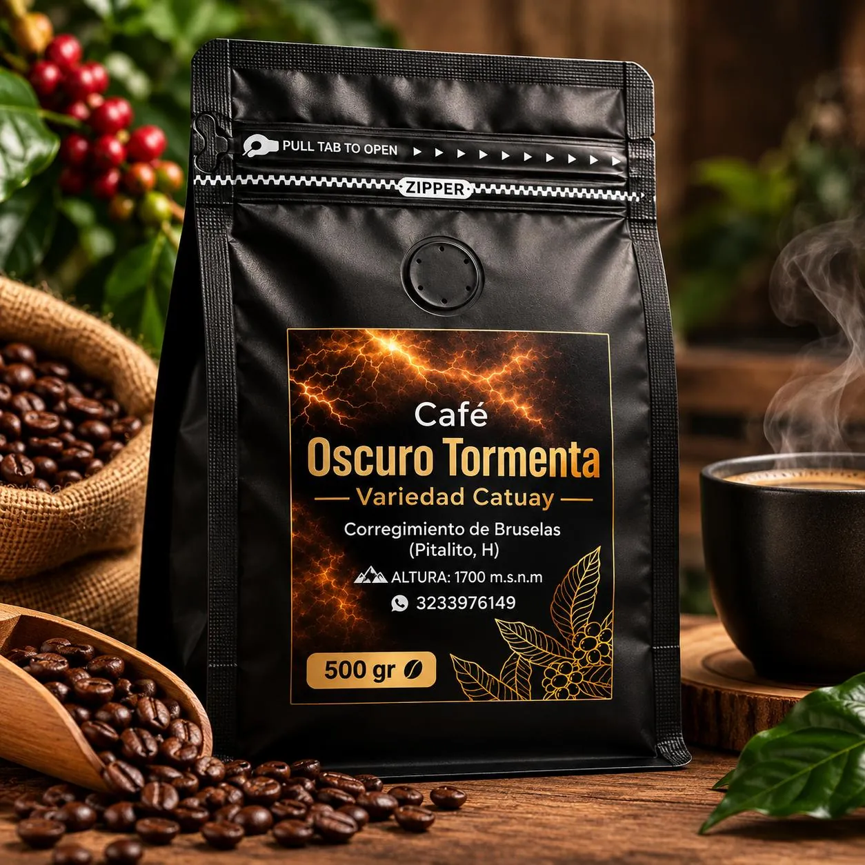 Café Catuay de Oscuro Tormenta