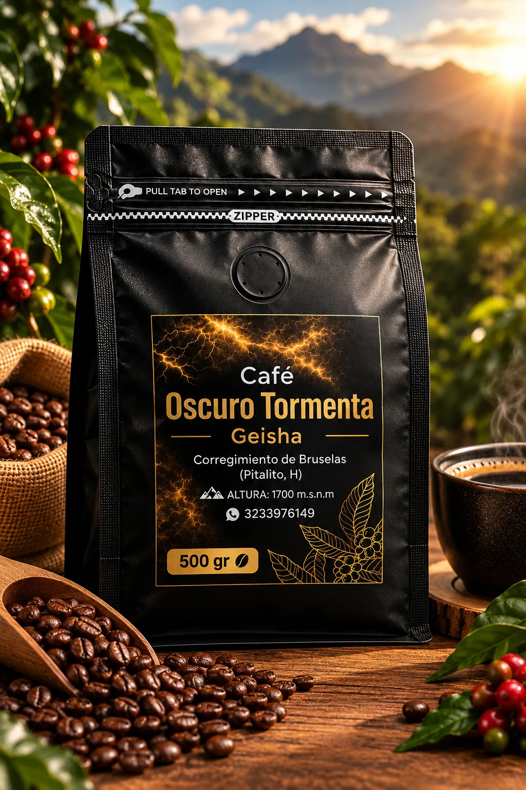 Café Geisha de Oscuro Tormenta