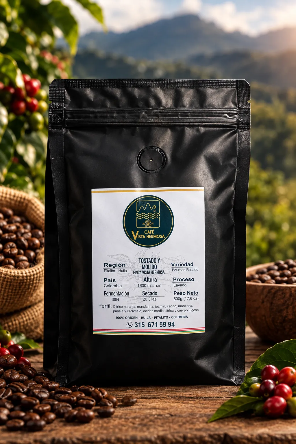 Café Bourbon Rosado de Café Vista Hermosa